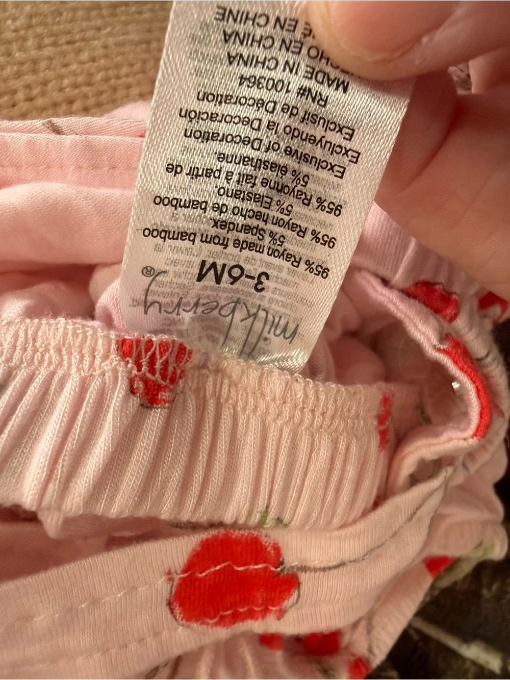 Mulberry Bamboo Cherry Ruffle Butt Romper